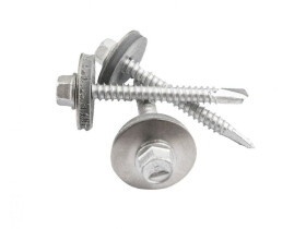 Skrutka z nehrdzavejúcej ocele (bimetal s podložkou) A2, strieborná, 5,5 × 50 mm – 20 ks / bal.