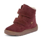 Detské zimné barefoot topánky ZERU TEX FURRY Bordeaux Froddo G2110151-4 - 33