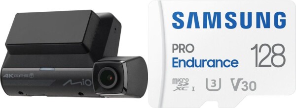 Mio Wideorejestrator Mio MiVue 955W WiFi Sony Starvis Sensor 4K + Karta Samsung PRO Endurance 2022 MicroSDXC 128 GB Class
