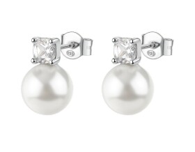 Brosway Pôvabné strieborné náušnice Fancy Infinite White FIW145