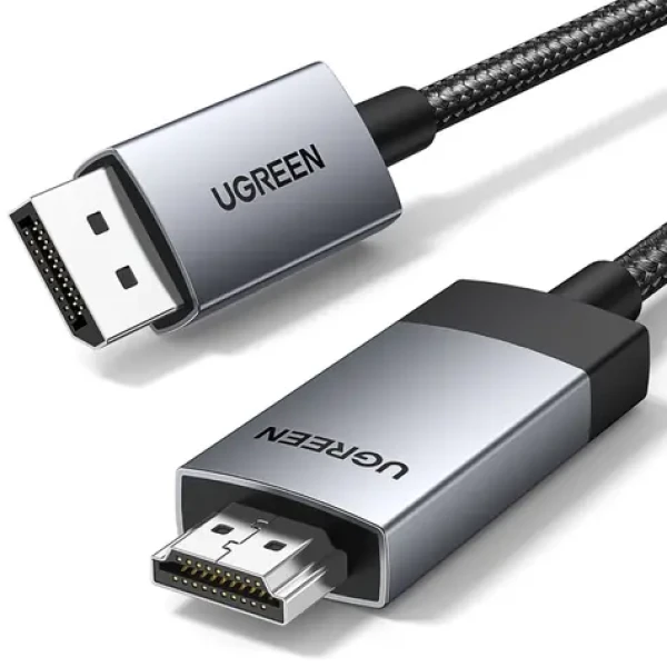 Ugreen DP119 DisplayPort - HDMI kábel 2m šedá / 4K 60Hz (15774)