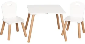 FreeOn Drevený stolík so stoličkami Athena biely (40437)