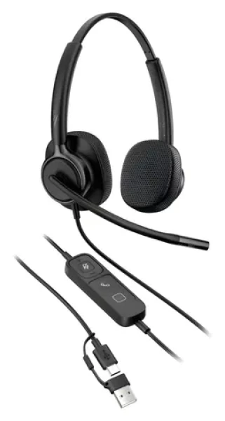 HP Poly Mission 425 čierna / Slúchadlá s mikrofónom / USB / Stereo (C01B6AA)