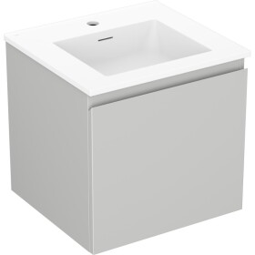 MEXEN/S - Orio kúpeľňová skrinka 50 cm s umývadlom Otis, 1 šuplík, šedá mat/biela mat 91A10-05047-1-BF62-W18M01