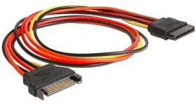 DeLock 60132 / Napájací kábel SATA / predlžovací / 15pin (M) - 15pin (F) / 50 cm (60132)