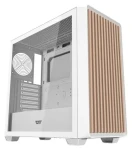 DarkFlash DS900WD biela / PC skriňa / ATX / M-ATX / ITX / tvrdené sklo / drevený panel / bez zdroja (DS900WD White w/o fa)