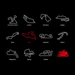 Tričko - okruhy MotoGP, M