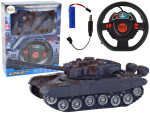 Mamido Tank R/C Diaľkovo ovládaný Svetlá Zvuk Námornícka modrá 1:18 27MHz