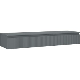 MEXEN/S - Rivel kúpeľňová skrinka pod umývadlo 160 cm s doskou, 1 šuplík, reliéf, grafit mat 91A20-16023-1-BFC66