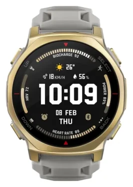 Amazfit T-Rex 3 Pre 44mm ARCTIC Gold / Chytré hodinky / 1,32 "AMOLED / 10 ATM / BT 5.2 / NFC / GPS (W2548GL2N)