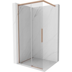 MEXEN/S - Rox Sprchová zástena WALK-IN 85 x 200, transparent 8 mm, meď kartáčovaná 8C2-085-003-65-00