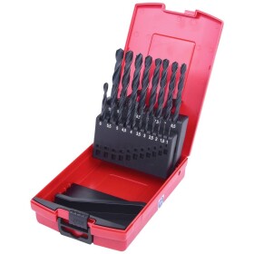 KS Tools 3301620 HSS-R sada špirálových vrtákov do kovu, 1 mm, 1.5 mm, 2 mm, 2.5 mm, 3 mm, 3.5 mm, 4 mm, 4.5 mm, 5 mm, 5.5 mm, 6 mm, 6.5 mm, 7 mm, 7.5 mm, 8; 3301620