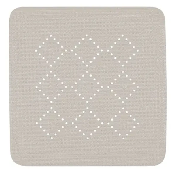 Spirella ALASKA šedo-hnedá / Protišmyková podložka do sprchy / PVC / 55 x 55 cm