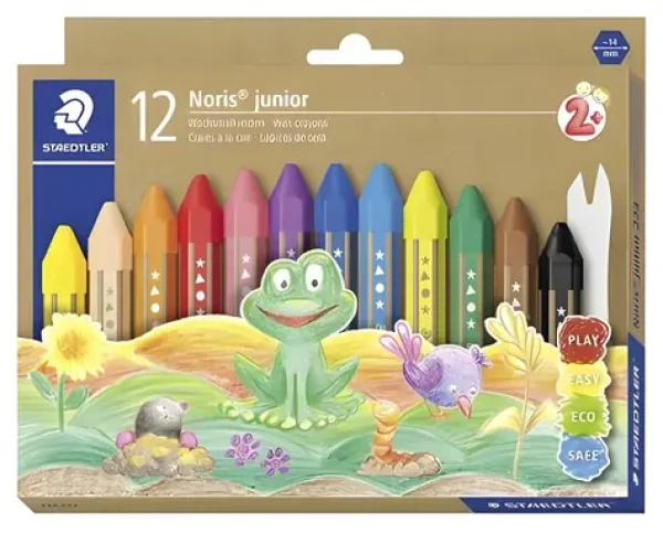 Staedtler Noris Junior / Voskovky / 12 ks / šesťhranné / papierový obal (224 C12)