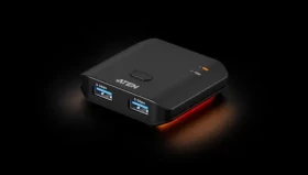 Aten 2 x 2- Port USB 3.2 Gen 1 / USB prepínač periférií / 4× USB-A / 2 PC / čierna (US4322-AT)