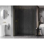 MEXEN/S - Kyoto-X Sprchová zástena WALK-IN 110 x 90, transparent 10 mm, zlato 800-110-202-50-00-090-X