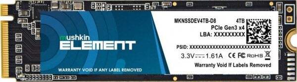 Mushkin Element 4TB M.2 2280 x4 NVMe (MKNSSDEV4TB-D8)