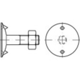 TOOLCRAFT 147113 tanierové skrutky M12 40 mm vonkajší šesťhran DIN 15237 ocel 100 ks; 147113