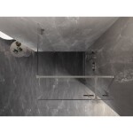 MEXEN/S - Lunar T sprchovací kút dvere krídlové pravá 120 x 120, transparent, nikel kartáčovaný 834T-120-120-97-00-P