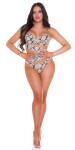 Sexy Snake Monokini with Net Cut-Outs