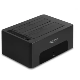 DeLock Dual Docking Station SATA čierna / Dokovacia stanica / 2× 2,5"/3,5" / USB 3.2 Gen 1 / klonovanie (64187)