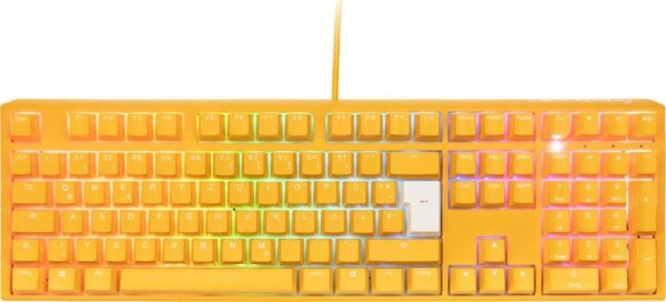 Ducky One 3 Yellow MX-Brown žltá / Herná klávesnica / podsvietená / mechanická / drôtová (USB) / DE (DKON2108ST-BDEPDYDYYYC1)