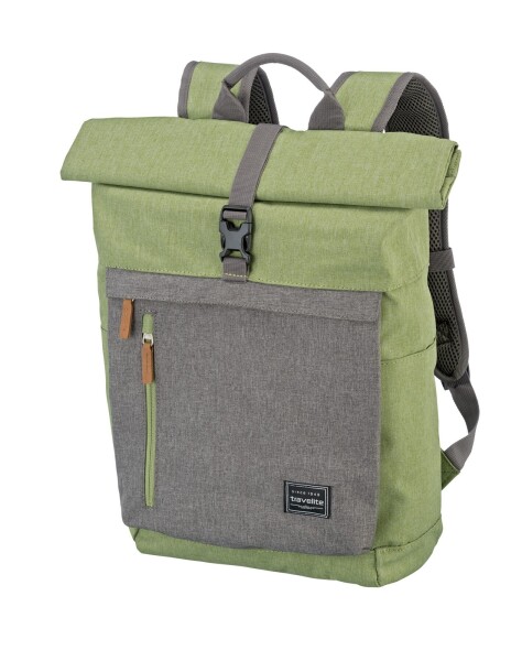 Roll top batoh Travelite Basics Roll-up Backpack Green/Grey