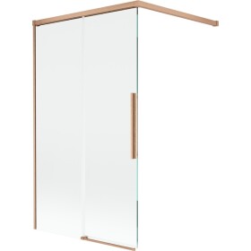 MEXEN/S - Rox vaňová zástena 2-krídlová posuvná 100 x 150, transparent, meď kartáčovaná 8C9-100-003-65-00