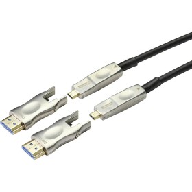 SpeaKa Professional HDMI káblový adaptér Zástrčka HDMI-A, Zástrčka HDMI Micro-D, Zástrčka HDMI-A, Zástrčka HDMI Micro-D 100.00 m čierna SP-9538588 4K UHD, PVC; SP-9538588