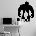 Veselá Stena Samolepka Hulk silueta Farba: modrá, Veľkosť: 40 x 48 cm