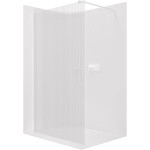 CERANO - Sprchová zástena Walk-in Onyx Round Ľ/P - 8 mm - okrúhla vzpera - biela matná, ryhované sklo - 120x200 CER-8050BD294
