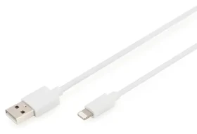 Digitus biela / Nabíjací a dátový kábel / USB-A - Lightning / MFI / 2 m (DB-600106-020-W)