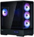 Zalman P50 DS čierna / Skriňa / Middle Tower / ATX / 4X 120 mm ARGB / 2x USB 3.2 Gen 2 / USB-C / bez zdroja (P50 DS Black)