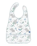 KikkaBoo Podbradník plastový s vreckom Savanna Pattern Blue / Rozmery: 28.5 x 46 cm / Vhodné pre deti od 4 mesiacov (31303030040KB)