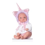 Antonio Juan 85105-2 Jednorožec fialový - realistická bábika bábätko s celovinylovým telom - 21 cm