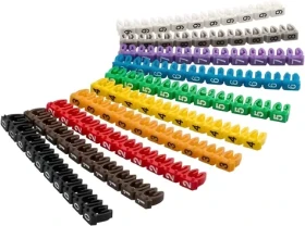 Goobay označovacie klipy na kábel / Klipy na káble / priemer 2,5-4 mm / čísla / 10x10 ks (zvpzn02)