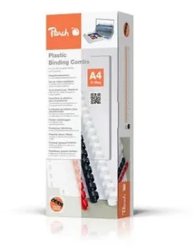 Peach viazací chrbát 21 Rg A4 10mm čierna / Viazací chrbát / 100 ks / max. 65 listov (PB410-02)