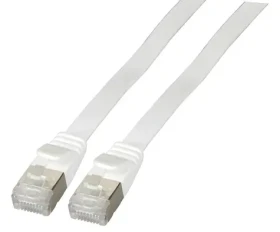 EFB U/FTP Cat6A 2 m biela / Plochý patch kábel / RJ-45 / PVC / 10 Gbit/s (K5545WS.2)