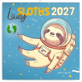 NOTIQUE Leniví leňochi 2027 / Poznámkový kalendár / 30 × 30 cm
