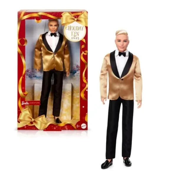 Mattel Barbie Vianočná bábika Ken blond 2025