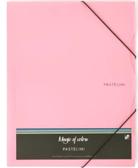 KARTON P+P Pastelini A4 ružová / Spisová zložka / s gumou / 3 chlopne (2-661)