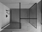MEXEN/S - Kioto Sprchová zástena WALK-IN 100 x 90, čierny vzor, čierna 800-100-202-70-70-090