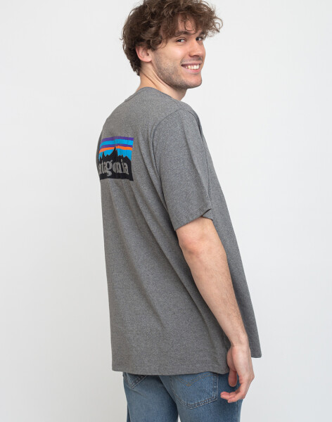 Patagonia M's P-6 Logo Responsibili-Tee® Gravel Heather L