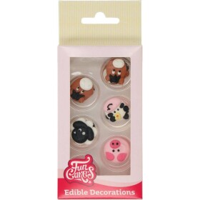 Cukrové zdobenie 12 ks Farma - FunCakes - FunCakes