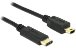 Delock Kábel USB Type-C™ 2.0 samec gt; USB 2.0 typ Mini-B samec 0.5 m čierna (83335-D)