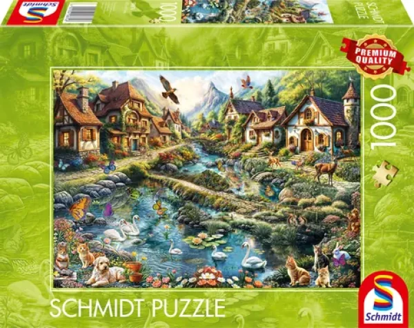 Schmidt Puzzle Dedina na okraji lesa