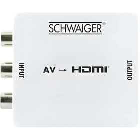 Schwaiger AV na HDMI konvertor / Redukcia / 3x RCA - HDMI / Full HD 1920x1080 (HDMRCA01513)