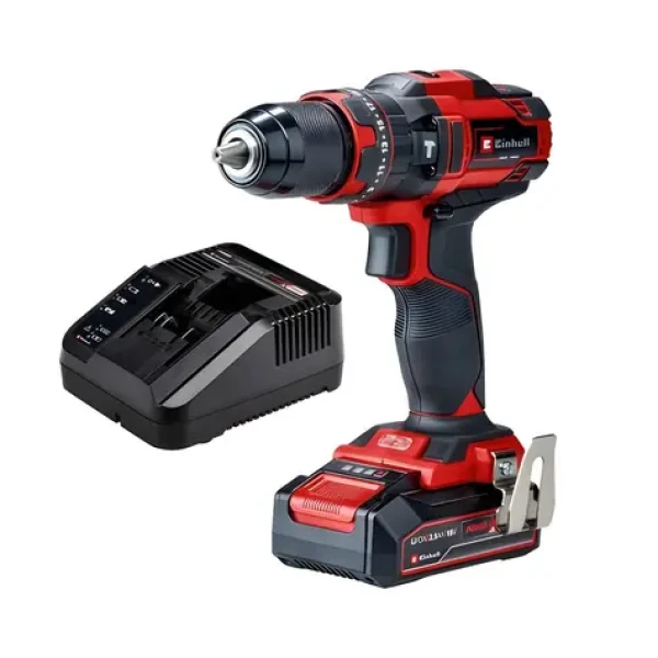 Einhell TE-CD 18/44 Li-i čierno-červená / Aku príklepová vŕtačka / 18V / 44Nm / Li- ION 2,5Ah (4514287)