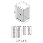 CERANO - Sprchovací kút Antelo L - Ľ/P - 6 mm - chróm, transparentné sklo - 130x60 - otočný CER-666733