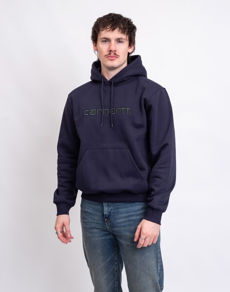 Carhartt WIP Hooded Carhartt Sweat Dark Navy/Dark Scarab L